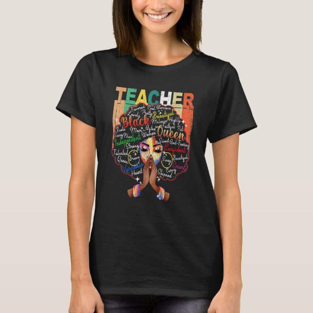 Camiseta Black Smart Teacher Afro Love Melanin African Amer (Frente)