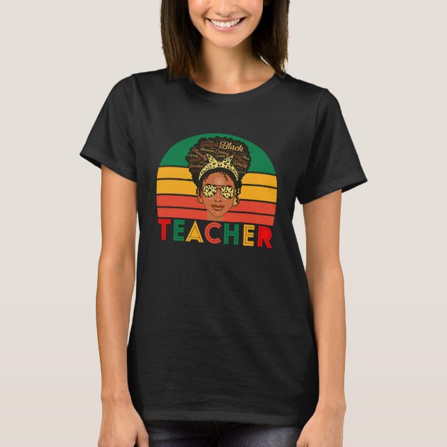 Camiseta Black Smart Teacher Afro Love Melanin African Amer (Frente)