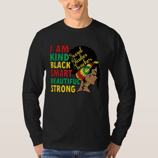 Camiseta Black Social Studies Teacher African American Mela (Frente)