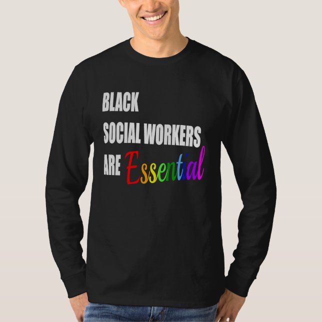 Camiseta Black Social Workers are Essential (Frente)