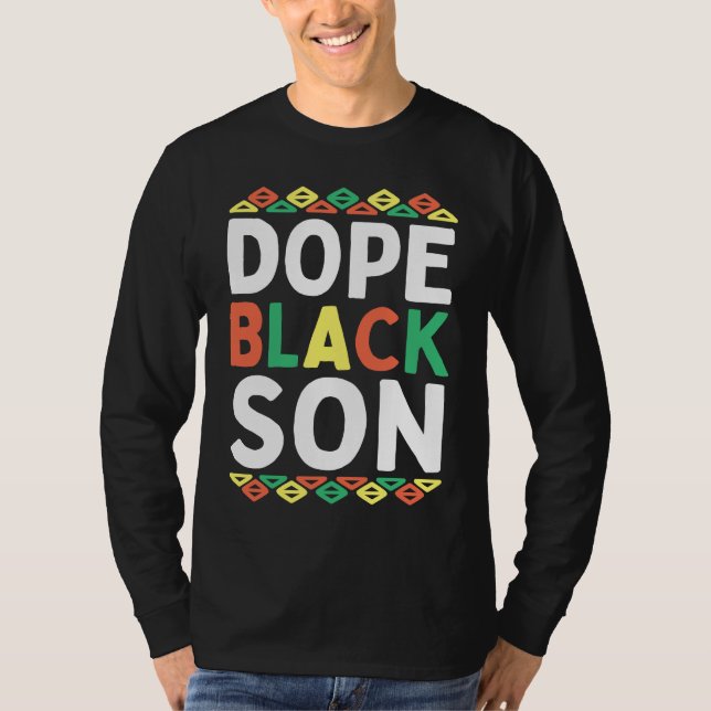 Camiseta Black Son African American Black History Month Pri (Frente)