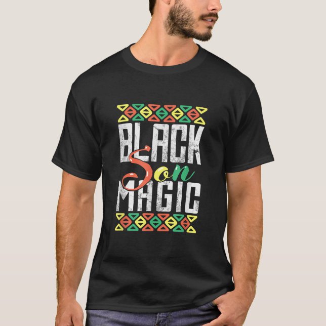 Camiseta Black Son Magic African American Black Orgulho Men (Frente)