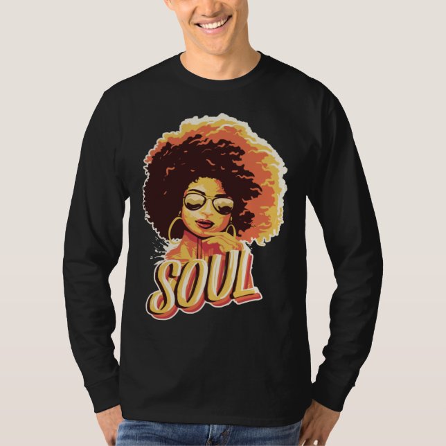 Camiseta Black Soul Queen Jazz Singing Musician Soul Artist (Frente)