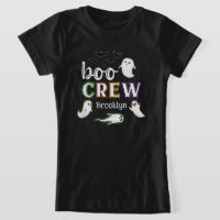Black Spooky Bats & Ghosts Halloween Boo Crew