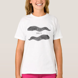 Camiseta Black spotted moray eel cartoon illustration