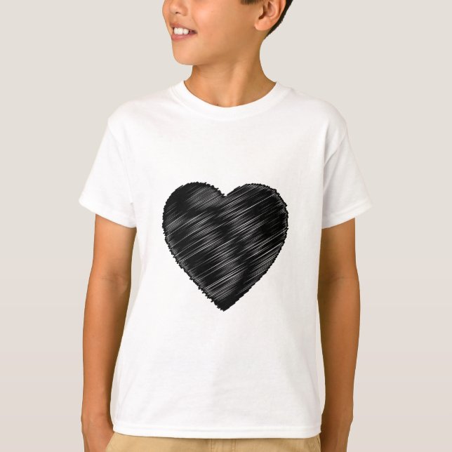 Camiseta Black Strip Heart (Frente)