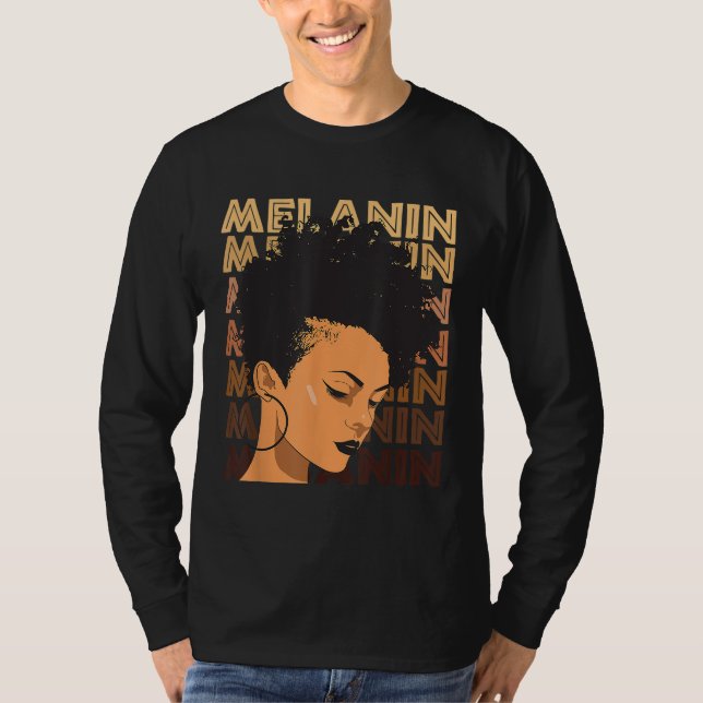 Camiseta Black Strong Girl Afro Love Melanin African Americ (Frente)
