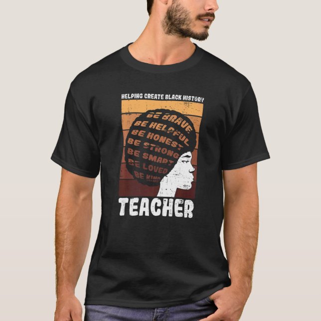 Camiseta Black Teacher Educator African American Black Hist (Frente)