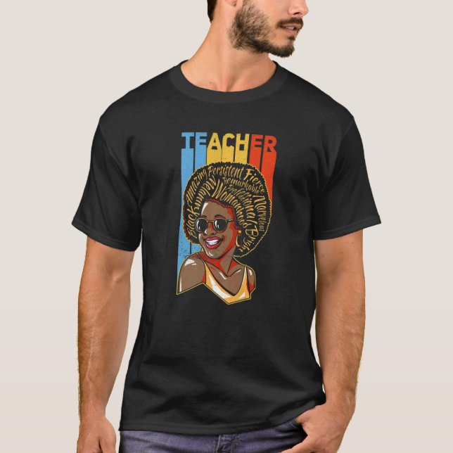 Camiseta Black Teacher Educator African American Black Hist (Frente)