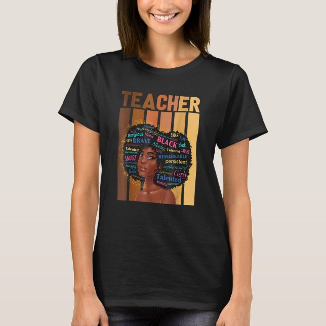 Camiseta Black Teacher Magic Black History Month Teacher Te (Frente)