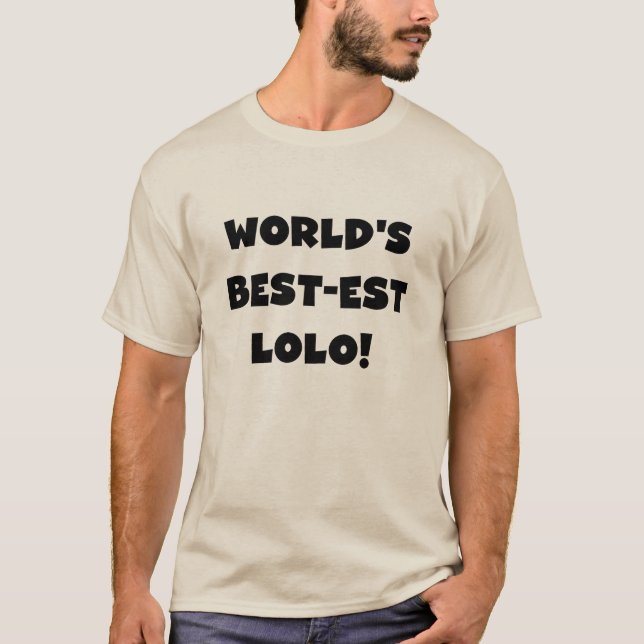 Camiseta Black Text Best Lolo T-shirts e presentes (Frente)