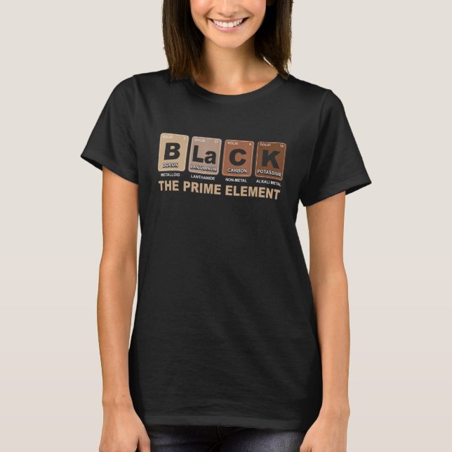 Camiseta Black The Prime Element Black History Month Period (Frente)