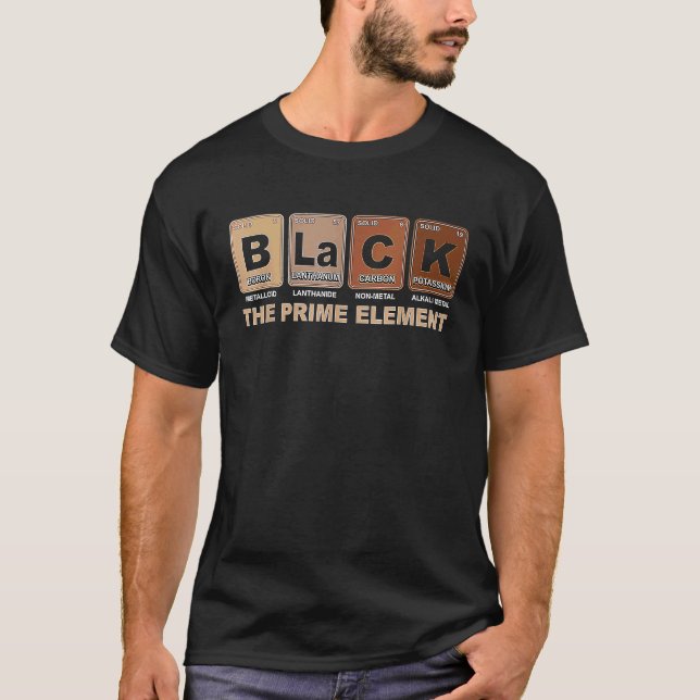 Camiseta Black The Prime Element Black History Month Period (Frente)