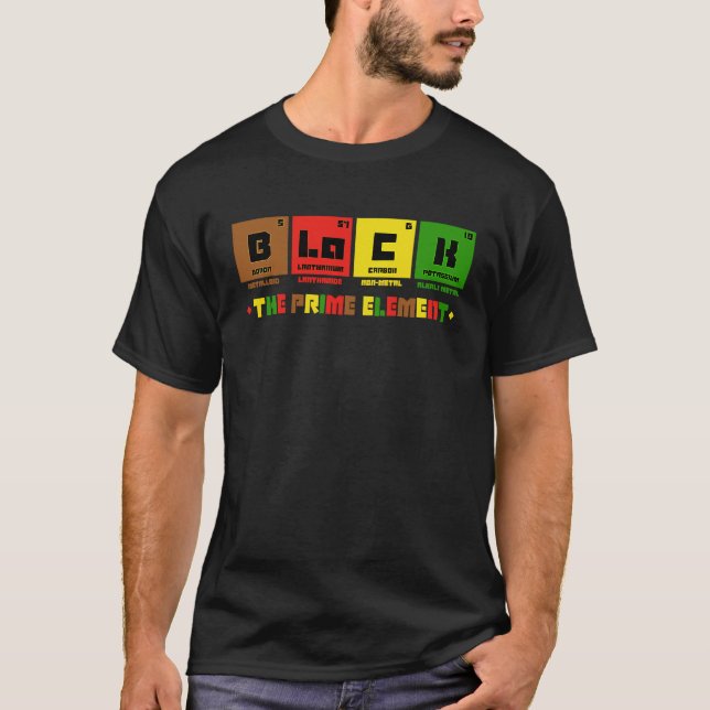 Camiseta Black the Prime Element Black Power Black History  (Frente)