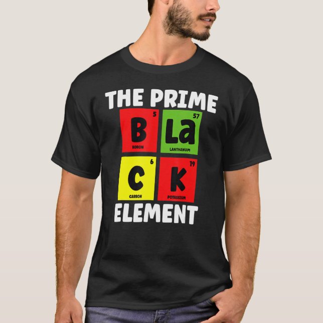 Camiseta Black The Prime Element Science Teacher Black Prid (Frente)