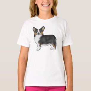 Camiseta Black Tricolor Pembroke Welsh Corgi Adorável