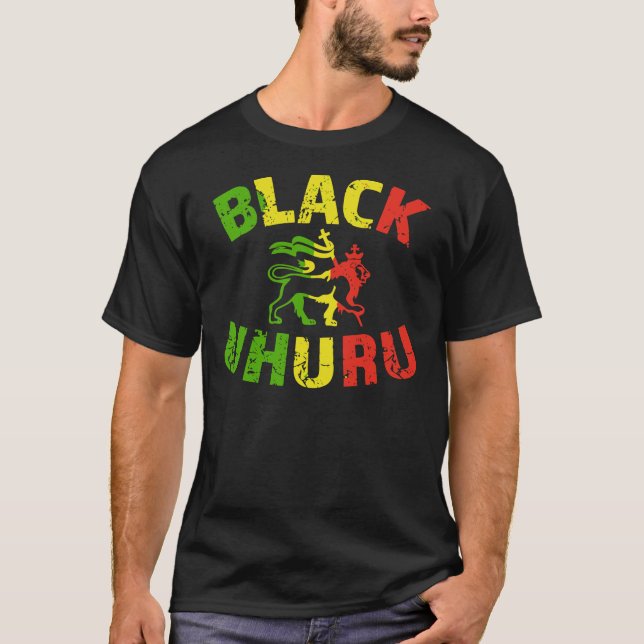 Camiseta Black Uhuru Jamaican Lion Classic T-Shirt (Frente)
