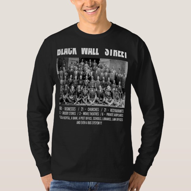 Camiseta Black Wall Street Greenwood Tulsa Oklahoma Black (Frente)