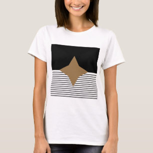 Camiseta Black White Colorblock e Brown Diamond