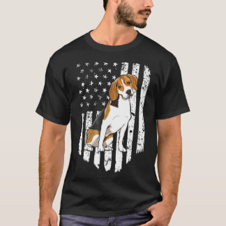 Camiseta Black White Flag Beagle Usa