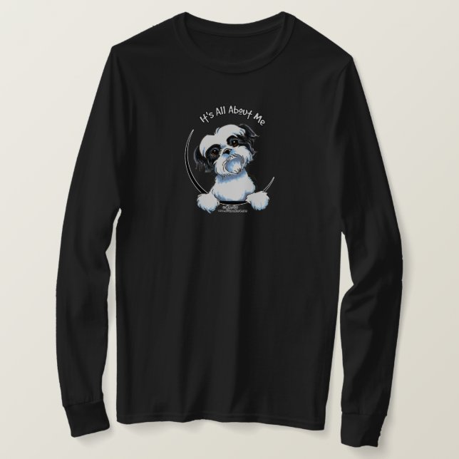 Camiseta Black/White Shih Tzu IAAM (Frente do Design)