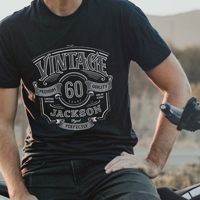 Camiseta Black & White Vintage Aged To Perfection Birthday (Black & White Vintage Aged To Perfection Birthday T-Shirt)