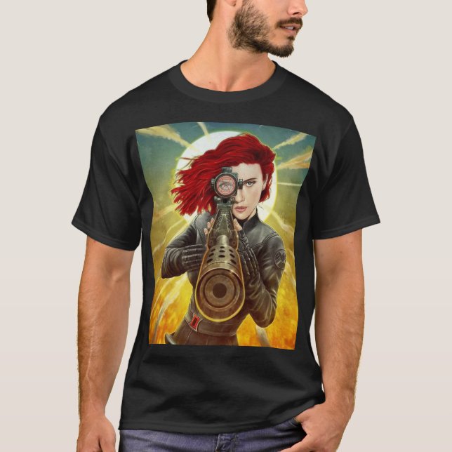 Camiseta Black Widow – Precision Strike Heroine (Frente)