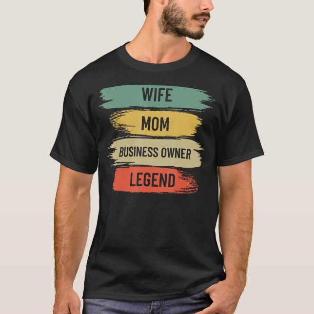 Camiseta Black Wife Mom Business Owner CEO Entrepreneur Wom (Frente)