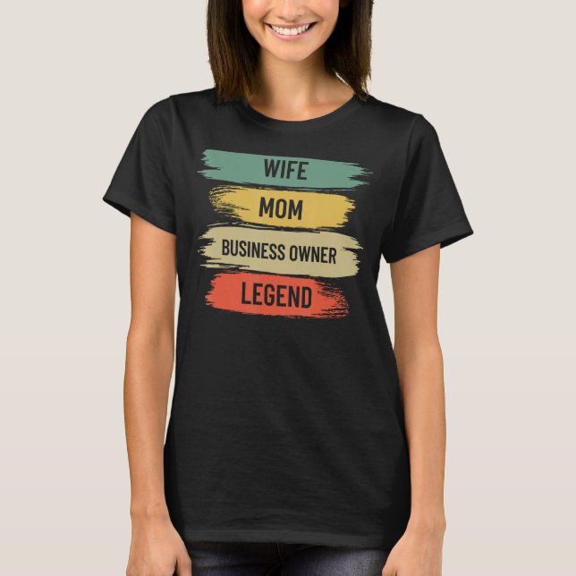 Camiseta Black Wife Mom Business Owner CEO Entrepreneur Wom (Frente)