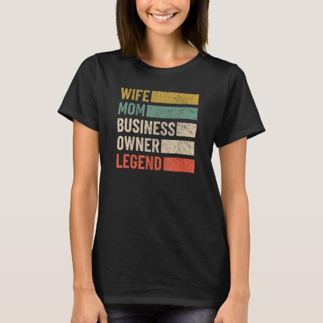 Camiseta Black Wife Mom Business Owner CEO Entrepreneur Wom (Frente)