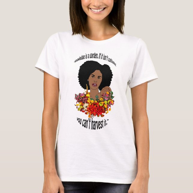 Camiseta Black Wombs African Proverbs cita Sabedoria (Frente)