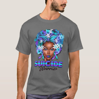 Camiseta Black Women Flower Hair Tea