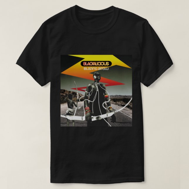 Camiseta Blackalicious - T-Shirt Clássico com Seta Azul (Frente do Design)