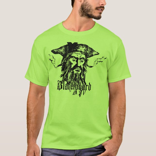 Camiseta Blackbeard o t-shirt do pirata (Frente)