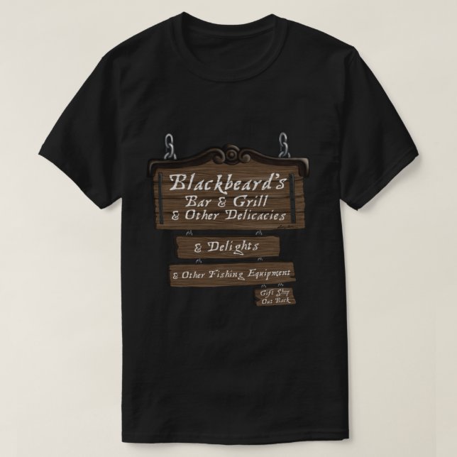 Camiseta Blackbeard’s Bar and Grill   (Frente do Design)