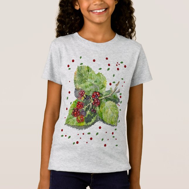Camiseta  BlackBerry verde e vermelho  (Frente)