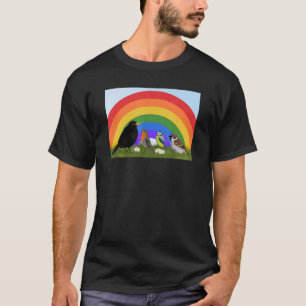 Camiseta Blackbird Robin Rainbow Bird Birdwatcher