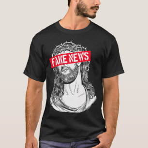Camiseta Blackcraft AntiChristian Fake News Engraçado Jesu