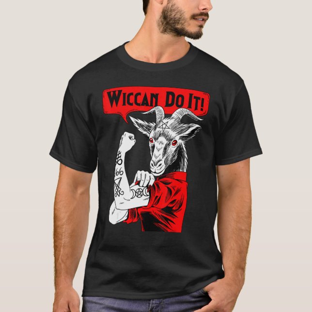 Camiseta Blackcraft Baphomet Wiccan Do It Satanic Feminist  (Frente)