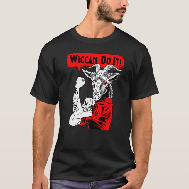 Camiseta Blackcraft Baphomet Wiccan Do It Satanic Feminist  (Frente)