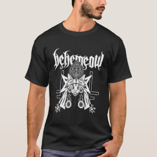 Camiseta Blackcraft Behemeow Cute Satanic Death Metal Cat