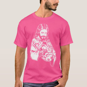 Camiseta Blackcraft Jesus ama Satã Baphomet Goat Atheist