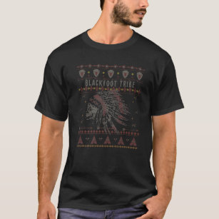Camiseta Blackfoot American Indian Tribe Ugly Christmas Hol