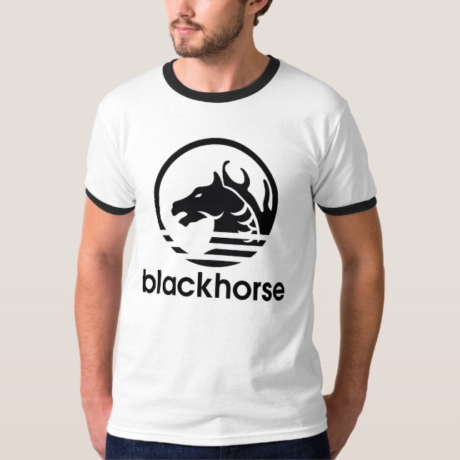 Camiseta BlackHorse x vida de três listras (luva curta) (Frente)