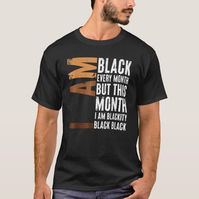 Camiseta Blackity Black Every Month Black History BHM Afric (Frente)