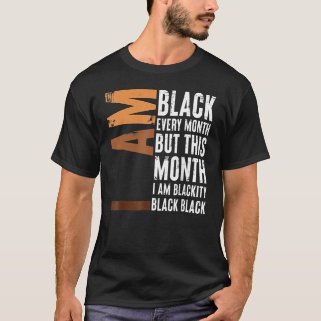 Camiseta Blackity Black Every Month Black History BHM Afric (Frente)