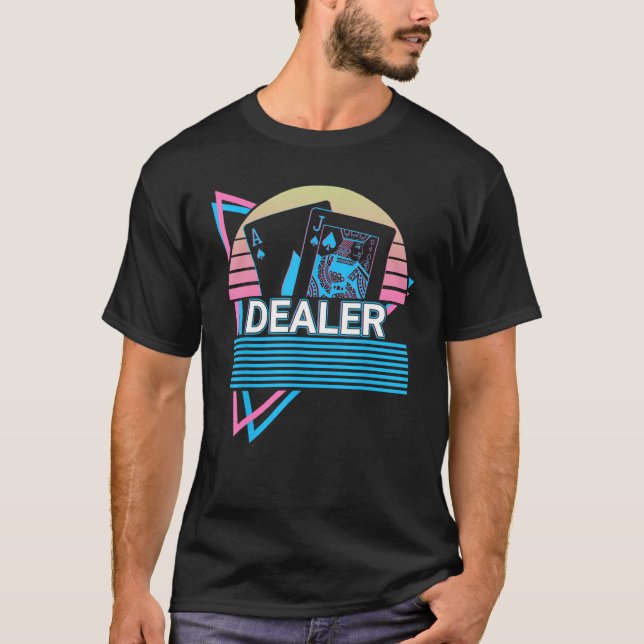 Camiseta Blackjack Retro Dealer (Frente)