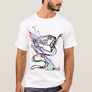 Camiseta Blacklight/gaveta de néon do respingo desenrolada