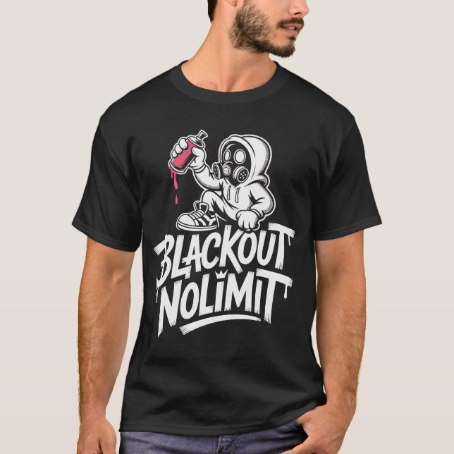 Camiseta Blackout No Limit Graffiti Art T-Shirt – Urban Str (Frente)