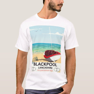 Camiseta Blackpool, lancashire, poster ferroviário